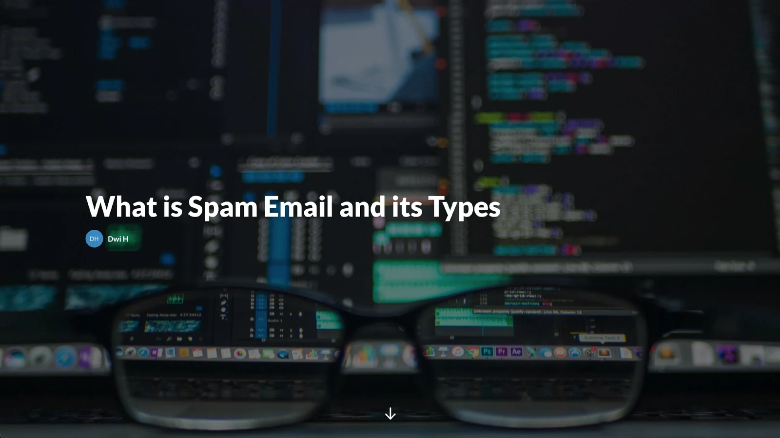 Cover screen of the module, titled 'What is Spam Email and its Types'